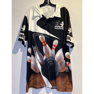 MATEO Bowling AOP Polo Shirt Pins Ball Printed